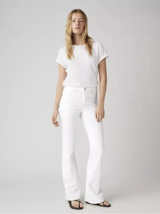 Levi's Denim - Levi’s Demi Curve Women’s White High-Rise Flare Jeans
